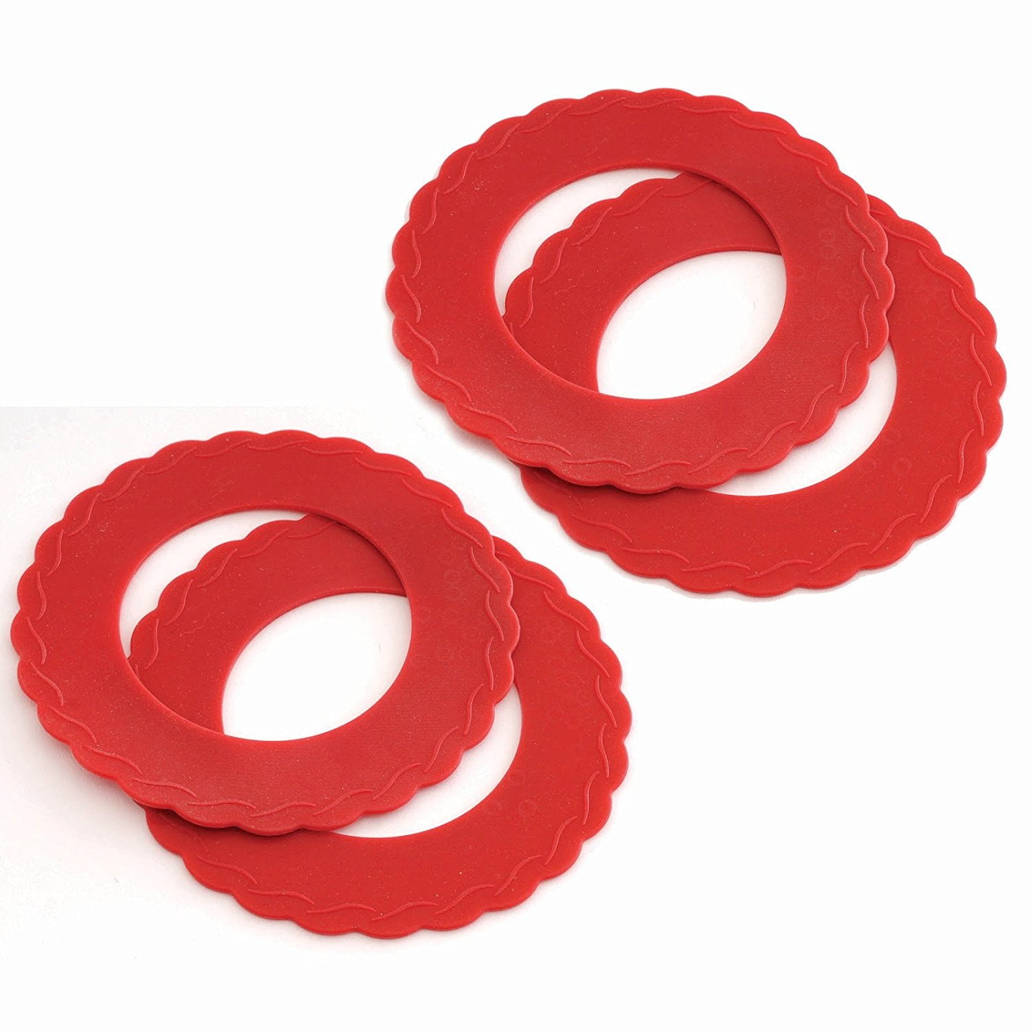 3280 Silicone Mini Pie Pan Shields, Set of 4, Protect pie crust edge