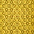 thumbnail image 1 of Ahgly Company Machine Washable Indoor Square Abstract Yellow Modern Area Rugs, 3' Square, 1 of 4