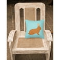 thumbnail image 2 of Carolines Treasures BB8143PW1818 Rex Rabbit Blue Check Fabric Decorative Pillow, 18 x 18 in., 2 of 2