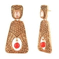 thumbnail image 5 of Efulgenz Indian Oxidized Jewelry Boho Vintage Tribal Antique Crystal Dangle Faux Pearl Drop Statement Earrings for Women, Red, 5 of 5