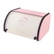 thumbnail image 4 of Panera de hierro, contenedor de almacenamiento de cocina con tapa enrollable, pan multiusos Blanco Rosa S, 4 of 9