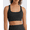 Black, variant on G4Free BareFeel Square Neck Sports Bra Padded for Women - Strappy Y Back Crop Tank Tops Workout Camisole