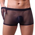 thumbnail image 2 of jobturf Mens Underwear Summer See Through Mesh Breathable Boxer Briefs Comfy Lightweight Underpants Low Rise Stretchy Trunks M-XXXL, 2 of 4