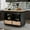 1:Black, variant on Harper & Bright Designs Kitchen Cart with Wood Top and Drop Leaf Breakfast Bar, Rolling Mobile Kitchen Island with Storage and Towel Rack
