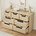 thumbnail image 3 of Kselythan 7 Drawers Dresser for Bedroom,Modern Double Dresser Organizer with Embedded Handles Design,Wooden Chest of Drawers,Storage Dressers Organizer for Living Room,Nursery,Hallway, 3 of 7