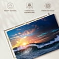 thumbnail image 6 of Elephant Stock Splashing Sea Waves Wall Art - Horizontal Canvas Wall Art - Living Room Wall Decor - Nature Canvas - Blue And Yellow Decor - 51" x 34", 6 of 8