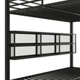 thumbnail image 6 of Queen over Queen Bunk Bed with Storage Cabinets & LED Lights**, Space-Saving Metal Frame for Teens/Adults, Noise-Reduced, No Box Spring Needed, Black, 6 of 7