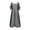 Grey, variant on FYEGRE Elegant Women Gothic Style Midi Dress Plus Size Long Flare Sleeve A-Line Party Dress Fashion Grey XXL