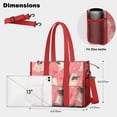 thumbnail image 5 of Teacher Tote Bag,Pug and Love Heart Teacher Utility Tote Bag,Large Work Tote Bags for Women with Multiple Pockets,Top Zipper Closure,13.8x10.6x6.7 Inch, 5 of 5