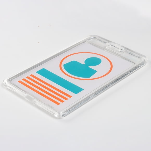 Pen+Gear 1 pack Plastic Badge Holders, Clear ID Card Holders with Easy Access Vertical for Office School,Size 6.5 x 10.5 cm, Material PS