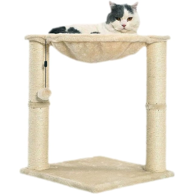 Hamaca para Gato Bluelander, Rascador, Beige