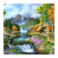 thumbnail image 1 of Taladro de diamante 5D DIY Pintura Cottage River Kits Full Square Wall Decor Crafts Hugtrwg Para estrenar, 1 of 9
