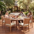 thumbnail image 2 of Ottowood Outdoor Deep Seat Chair Cushions Set of 6, 24x24x3 Waterproof Patio Cushions with Ties, Cream, 2 of 8
