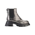 thumbnail image 3 of DKNY Womens Gray Goring Sasha Round Toe Block Heel Leather Chelsea 8.5 M, 3 of 4