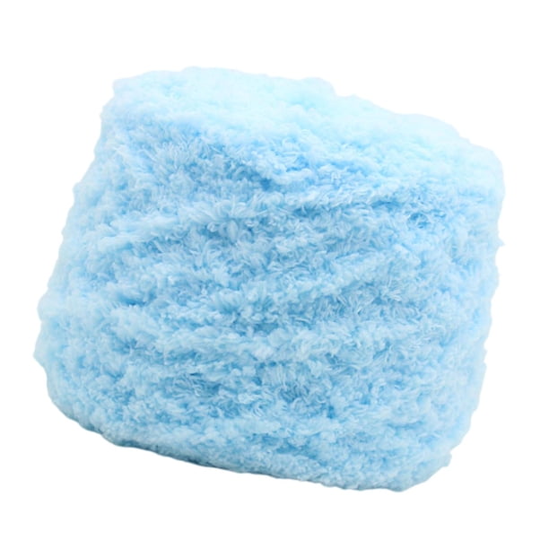 Hilo de terciopelo coral suave, hilo voluminoso, hilo grueso y cálido para crochet y tejido. Azul