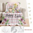 thumbnail image 5 of Easter Gnomes Blanket Soft Cozy Warm Throw Blanket for Couch, Plush Fuzzy Flannel Fleece Blankets for Sofa, Watercolor Floral Daisy Eggs Spring Pink Plaid Bed Blankets Gifts for Men, 50"x80", 5 of 9