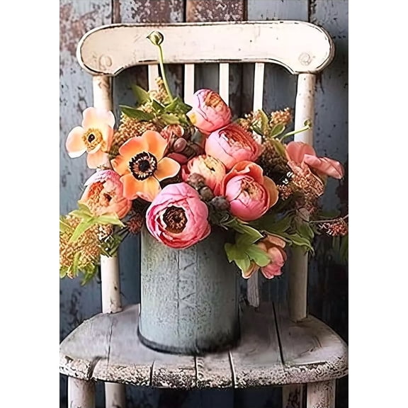 CSZPPQAF Flower Diamond Art Kits for Adults.Diamond painting kits of Home Wall Decor 11.8x15.8inches.