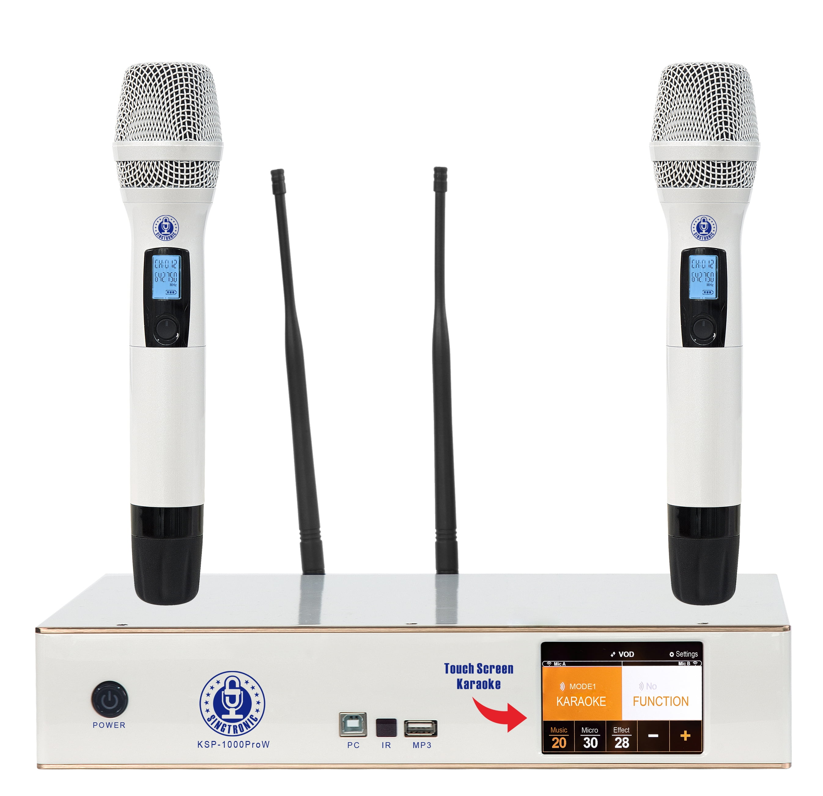 Singtronic Professional 2500W Complete Karaoke Machine System Package with Free Unlimited YouTube Songs, Built-in USB, Optical / Coax & Bluetooth Function