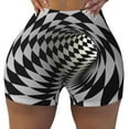 thumbnail image 2 of Lsque 3D Vortex Illusion Pattern High Waisted Biker Shorts for Women-Tummy Control Fitness Athletic Workout Running Yoga Gym Shorts,Moisture-Wicking-XX-Large, 2 of 9