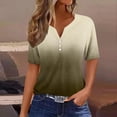 thumbnail image 2 of SWSTBBY Summer Tops for Women,Womens Tops,Women's Casual Gradient Short-Sleeved V-Neck Top Blouse, 2 of 5