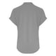 thumbnail image 4 of Camiseta sin mangas de verano para mujer, corte holgado, cuello en V plisado, sin mangas, bajo curvo, fluida, 4 of 5