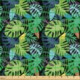 thumbnail image 2 of Ambesonne Monstera Fabric by the Yard Upholstery, Exotic Deep Jungle Botany, 1 Yard, Charcoal Grey and Multicolor, 2 of 5