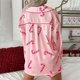 thumbnail image 4 of Conjunto de pijama Luckinbaby para mujer, satinado, navideño, 2 piezas, color rosa caramelo, 4 of 8