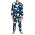thumbnail image 3 of Naloa Dental Men’s Pajamas Set - Long Sleeve Button Down Sleep Shirt and Pajama Bottoms Sleepwear Set-X-Large, 3 of 7