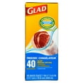 thumbnail image 4 of Glad Food Storage Bags, Freezer Zipper, Quart, 40 Count, 4 of 5