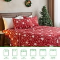 thumbnail image 4 of GOGREEN Juego de Sábanas Navideñas 3 Piezas Tamaño Individual, Bolsillos Profundos 16 Pulgadas, Microfibra de Poliéster Suave con Estampado Festivo, Ideal para Decoración y Regalo, 4 of 10