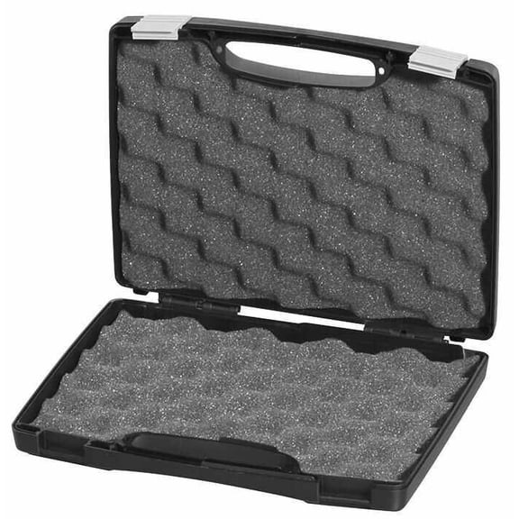 RARAION Black Polypropylene Briefcase Storage Case with Foam Insert