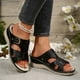 thumbnail image 1 of MKLEKYY Sandalias de Verano para Mujer, Lisas, Informales, Con Punta Abierta, Cuñas, Cómodas, para Playa, Sandalias, Zapatillas 381, 1 of 4