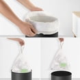 thumbnail image 5 of Small-Garbage-Bag 2-Gallon-Size Trash Bags Drawstring - Unscented Clear White Mini Bulk Drum Plastic Liners Recycling for Kitchen Office Bathroom Can Waste Basket, 5 Rolls, 120 Counts, 5 of 9