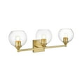 thumbnail image 6 of Living District Foster 3 light Brass and Clear Bath Sconce, 6 of 7