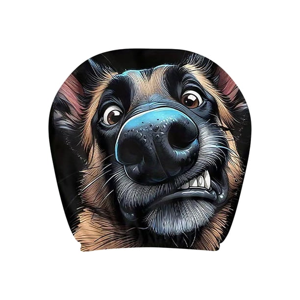 Yhmxh Fundas de cojín decorativas con estampado divertido de coche, fundas universales elásticas para reposacabezas, fundas de almohada interesantes para la cabeza.