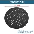 thumbnail image 2 of Rain Shower Head Round High Pressure Showerhead UltraThin Stainless Steel High Flow Rainfall Shower Head with Silicone Nozzle Chrome, 2 of 7