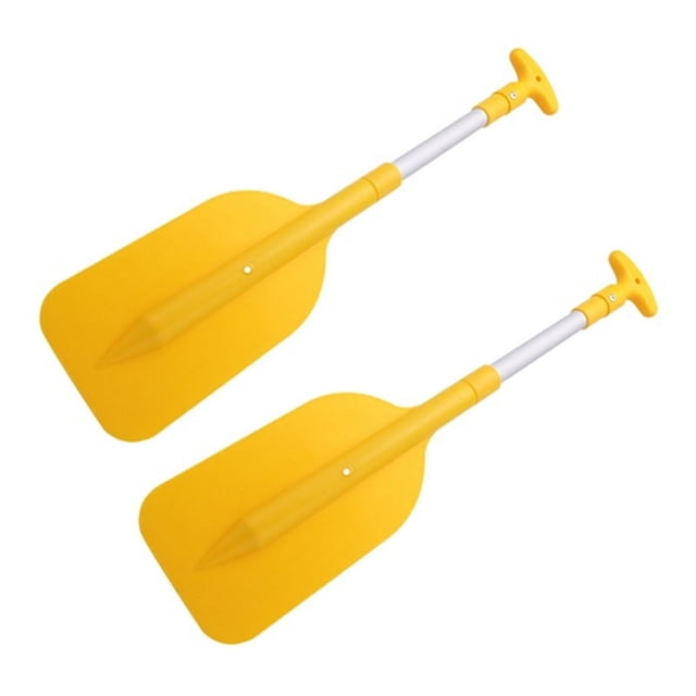 Pagaie Télescopique Portable Pliable Réglable en Alliage d'Aluminium pour Rame, Accessoires de Bateau, 2 Pcs