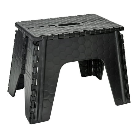 UPC: 0633125227757 | Simplify 12  Plastic Folding Single Step Stool in Black