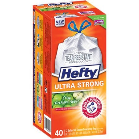 Hefty Ultra Strong Crisp Orchard Le Tall Kitchen Drawstring Trash Bags 13 Gal 40 Ct
