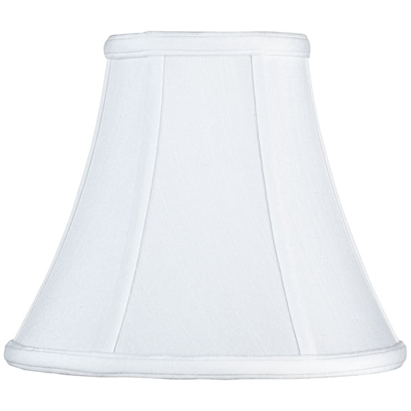 Imperial Shade White Small Bell Lamp Shade 4.5" Top x 9" Bottom x 8" Slant x 7.5" High (Spider) Replacement with Harp and Finial