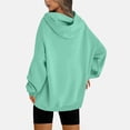 thumbnail image 4 of Lmnyox Oversized Hoodies for Women Solid Fashion Long Sleeve Drawstring Sweatshirts with Pocket Casual Pullover, 4 of 9