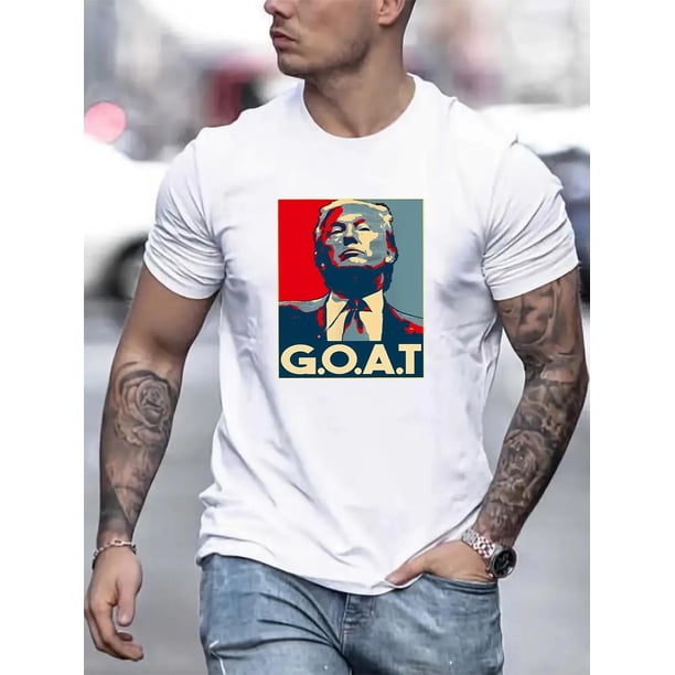 Camiseta Hombre Pearl GraphicStylish Donald Trump Graphic for Men - Casual Crew Neck Short Sleeve T-Shirt, Breathable Polyester, Machine Washable Tee For Adult, Men, Women, Teen, Teenager, Adolesce