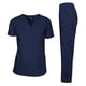 thumbnail image 1 of Dagacci Uniforme Médico Mujer y Hombre Conjunto Médico Unisex Top y Pantalón Médico Azul Marino L, 1 of 5