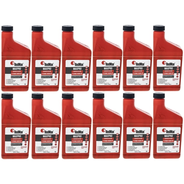 Aceite de 2 ciclos RedMax MaxLife 50:1, mezcla de 5 litros, 13 ml, paquete de 12