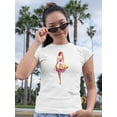 thumbnail image 2 of Abstract Girl In A Short Dress T-Shirt Women -Image by Shutterstock, Female XX-Large, 2 of 4