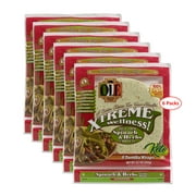 Ole Xtreme Wellness 8" Spinach & Herbs Tortilla Wraps - Carb Lean, Keto Friendly - 8 Count, 12.7 oz. - 6 Packs - Low Carb Tortillas