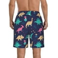 thumbnail image 3 of Kdxio Cartoon Dinosaur Pattern Mens Casual Shorts - Drawstring Summer Beach Sports Shorts for Men, 3 of 9