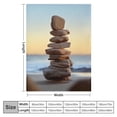 thumbnail image 4 of Shiartex Rocks Beach Ocean Sunset Print Blanket Lightweight Soft Blanket for All Seasons Gifts 60x80in, 4 of 6