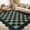 Black green, variant on GlowSol 2x6 Runner Rug Kitchen Rugs Non Slip Washable Checkered Scalloped Border Rug Hallway Runner Rug Stain Resistant Easy Cleaning Non Shedding Floor Cover for Laundry Entryway, Black/White
