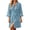 Light Blue-AnuYalue fuzzy robe, variant on AnuYalue Bathrobe for Women Trendy V Neck Soft Nightgown 3/4 Sleeve Sleepwear Quick Dry Robes Home Wear